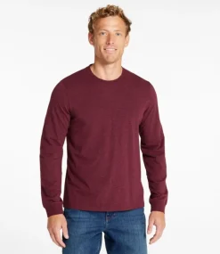 Fashion L.L.Bean "Men's Comfort Stretch Pima Tee Shirt, Long-Sleeve"