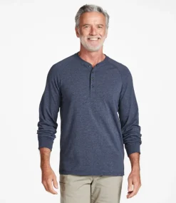 Outlet L.L.Bean "Men's Comfort Stretch Pima Tee Shirt, Long-Sleeve Henley"
