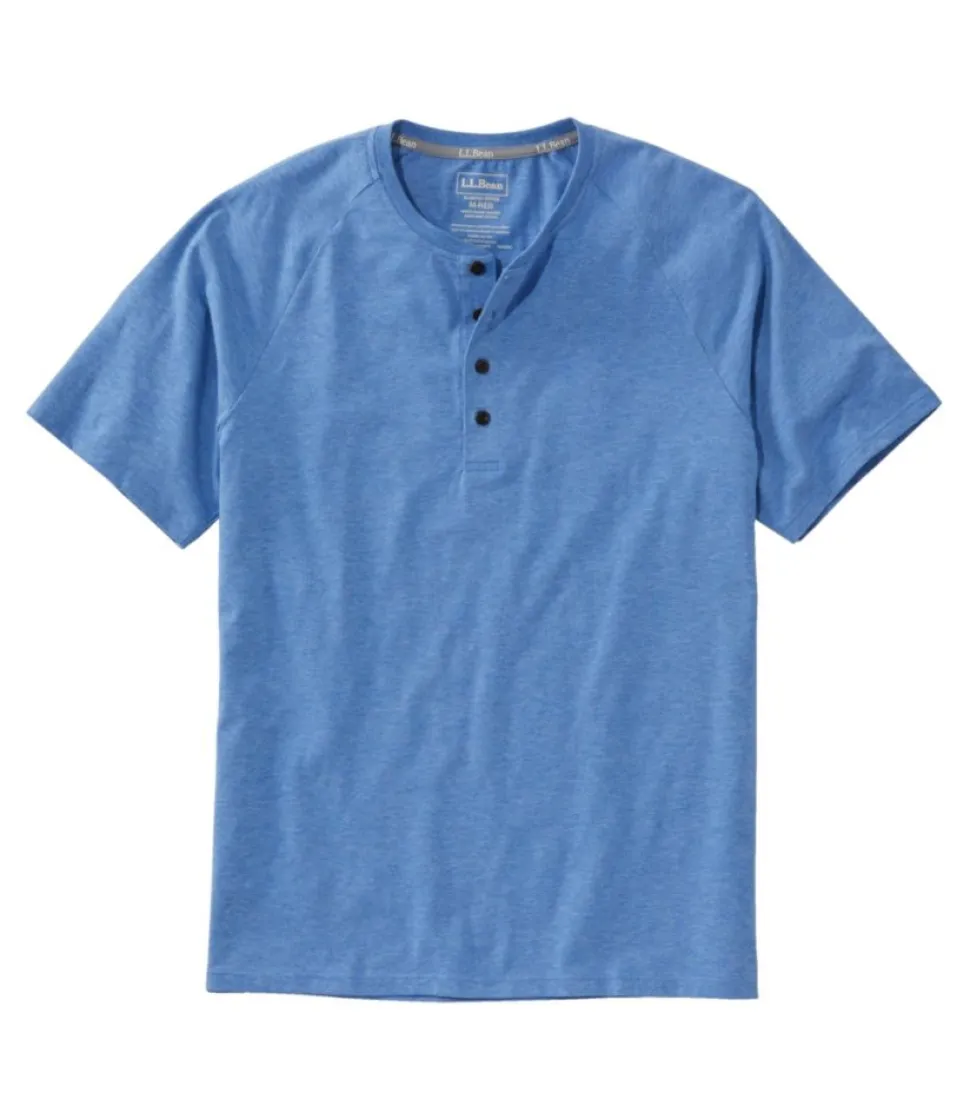 Clearance L.L.Bean "Men's Comfort Stretch Pima Tee Shirt, Short-Sleeve Henley"