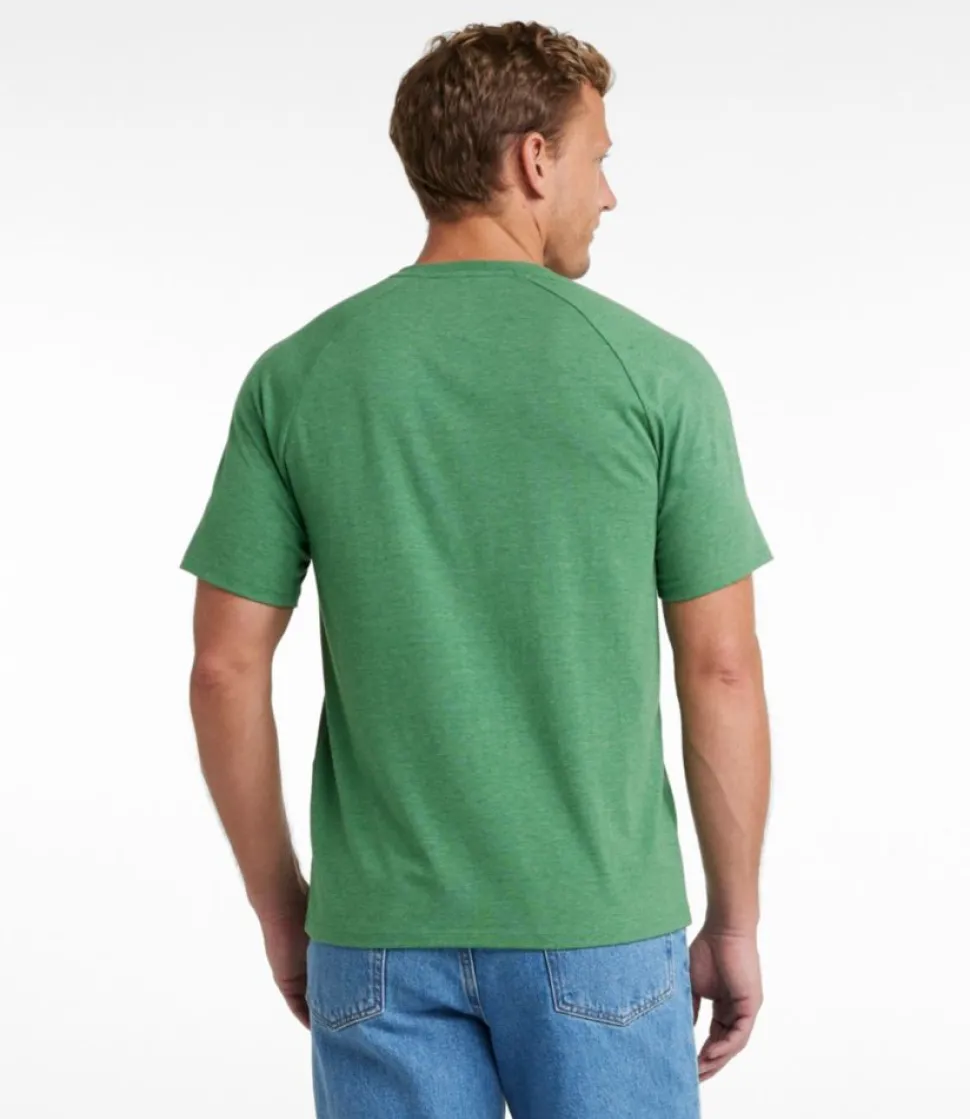 Clearance L.L.Bean "Men's Comfort Stretch Pima Tee Shirt, Short-Sleeve Henley"