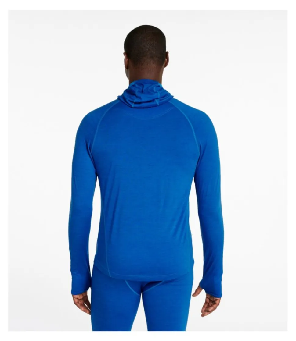 Clearance L.L.Bean "Men's Cresta Ultralight 150 Hoodie, Stripe" RegattaBlue/GlacierBlue