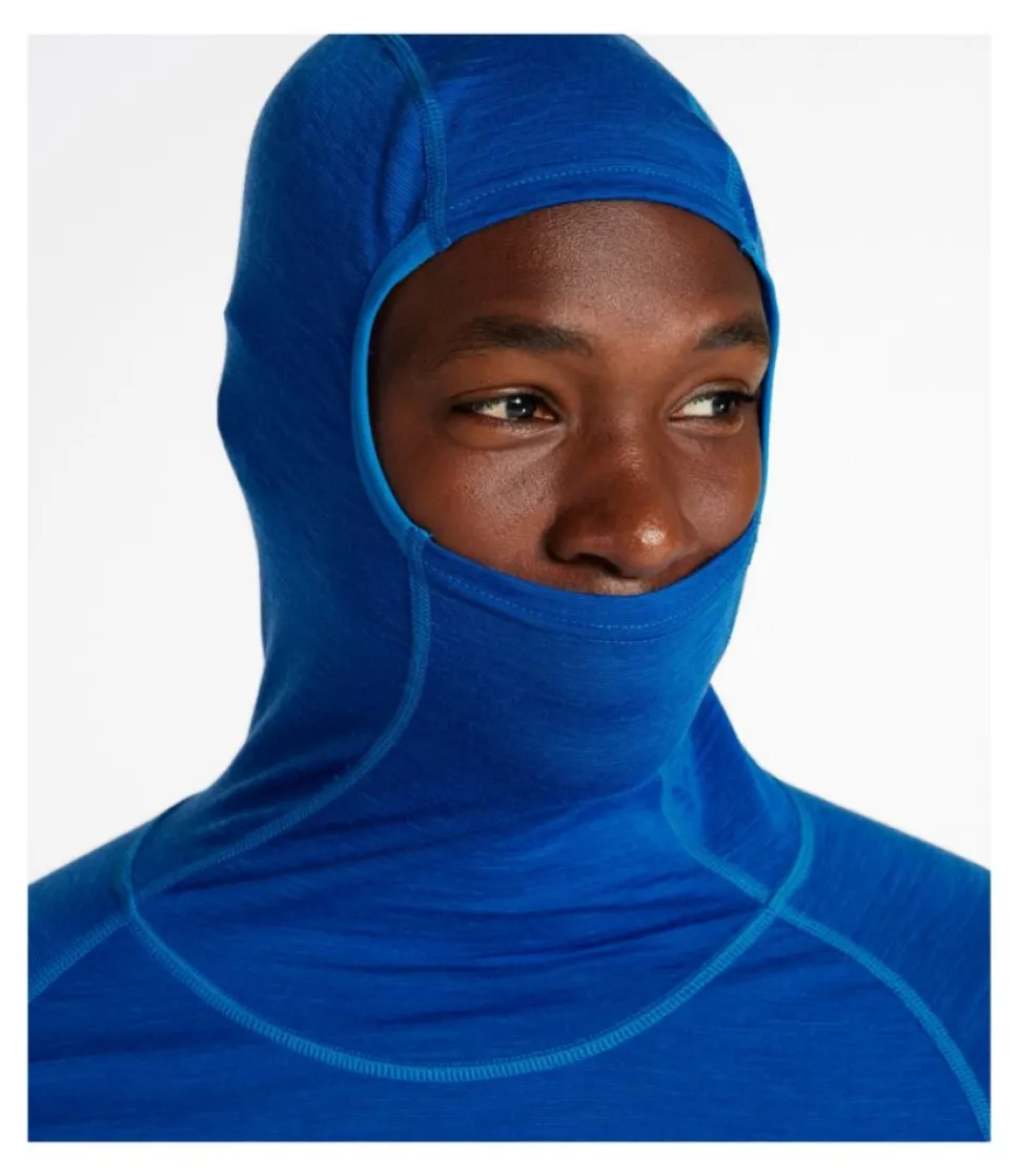 Clearance L.L.Bean "Men's Cresta Ultralight 150 Hoodie, Stripe" RegattaBlue/GlacierBlue