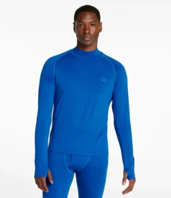 Outlet L.L.Bean "Men's Cresta Ultralight 150 Turtleneck, Stripe" RegattaBlue/GlacierBlue