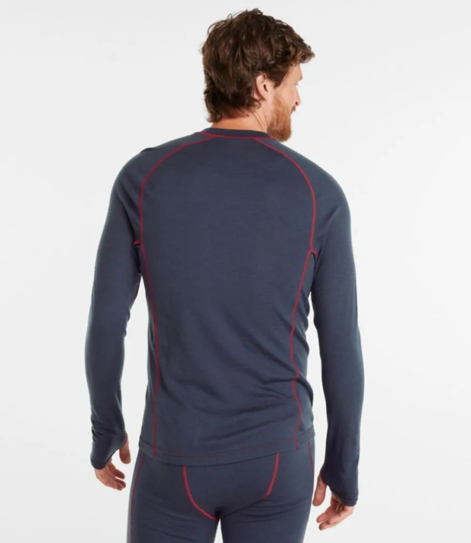 Discount L.L.Bean "Men's Cresta Wool Midweight 250 Crew Top"