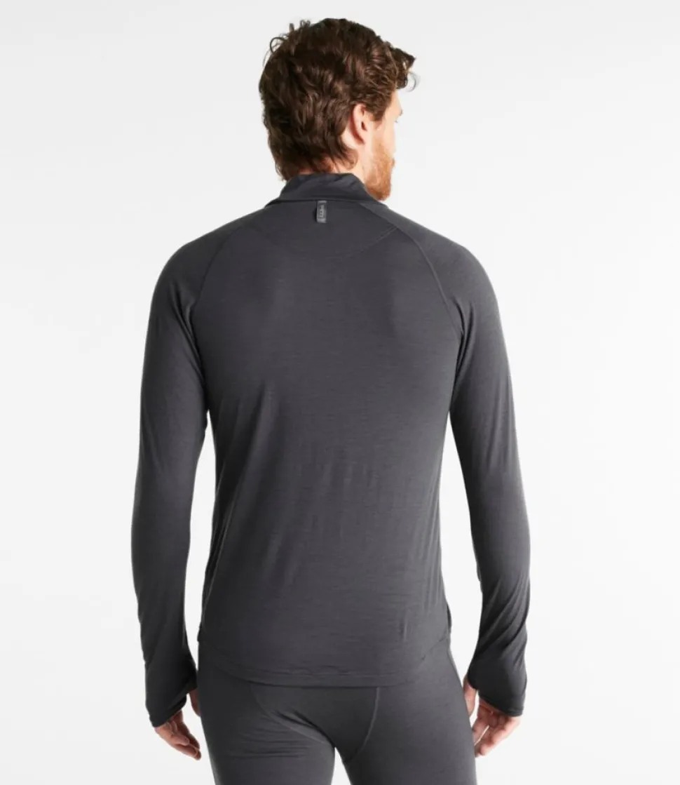 Fashion L.L.Bean "Men's Cresta Wool Ultralight 150 Turtleneck" AlloyGray