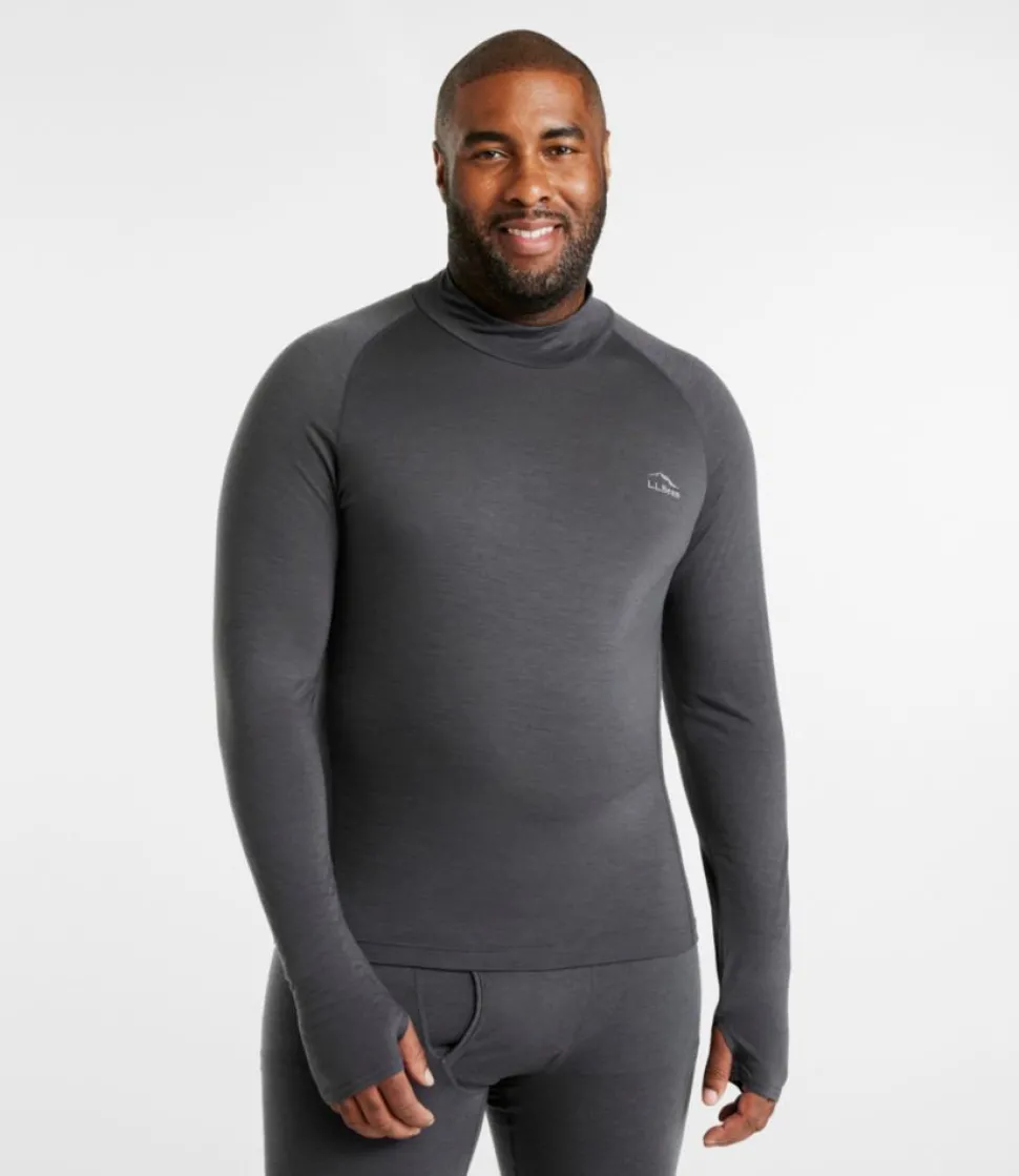 Fashion L.L.Bean "Men's Cresta Wool Ultralight 150 Turtleneck" AlloyGray