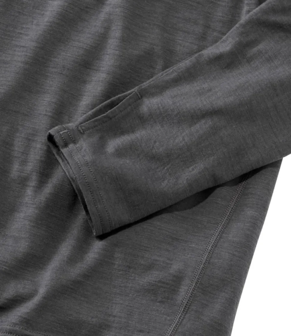 Fashion L.L.Bean "Men's Cresta Wool Ultralight 150 Turtleneck" AlloyGray
