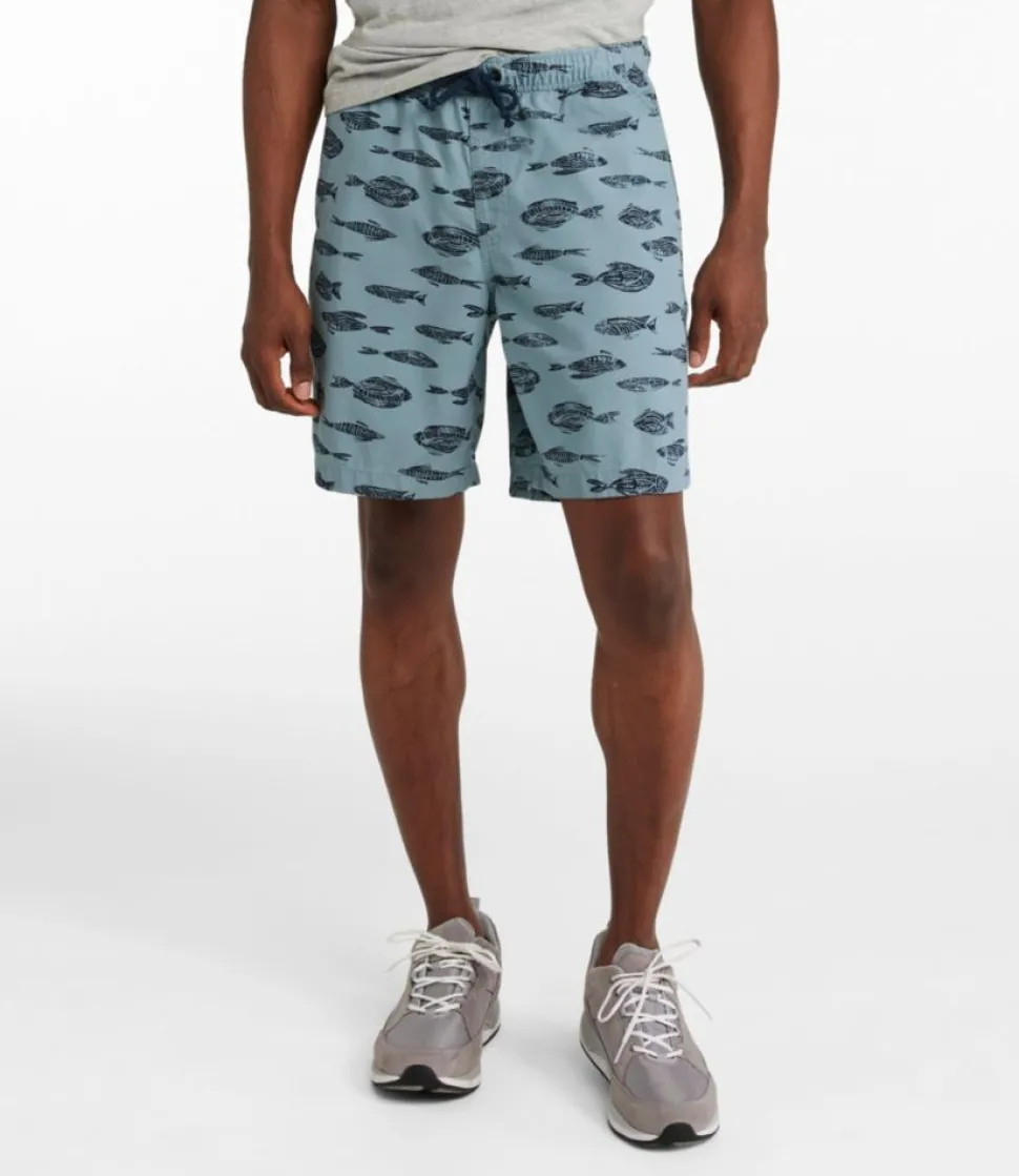 Best Sale L.L.Bean "Men's Dock Shorts, Print, 8"" CadetBlueFishPrint