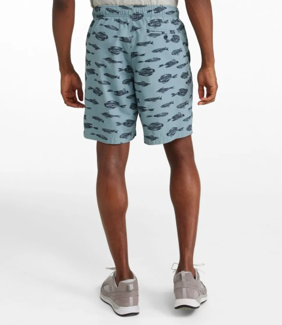 Best Sale L.L.Bean "Men's Dock Shorts, Print, 8"" CadetBlueFishPrint