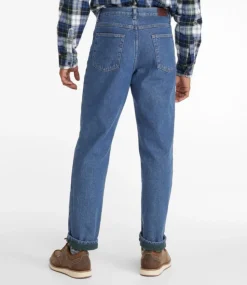 Clearance L.L.Bean "Men's Double L® Jeans, Classic Fit, Fleece-Lined" Stonewashed