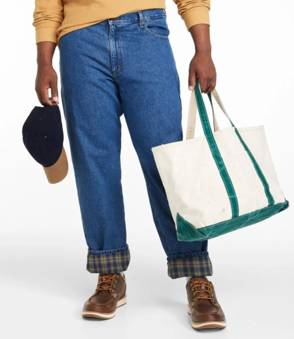 Shop L.L.Bean "Men's Double L® Jeans, Natural Fit, Flannel-Lined" Stonewashed