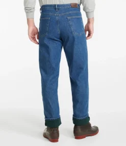 Best Sale L.L.Bean "Men's Double L® Jeans, Relaxed Fit, Fleece-Lined" Stonewashed