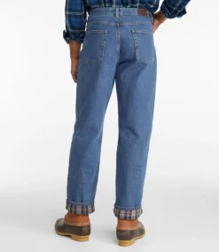 Best L.L.Bean "Men's Double L® Jeans, Relaxed Fit, Flannel-Lined" Stonewashed