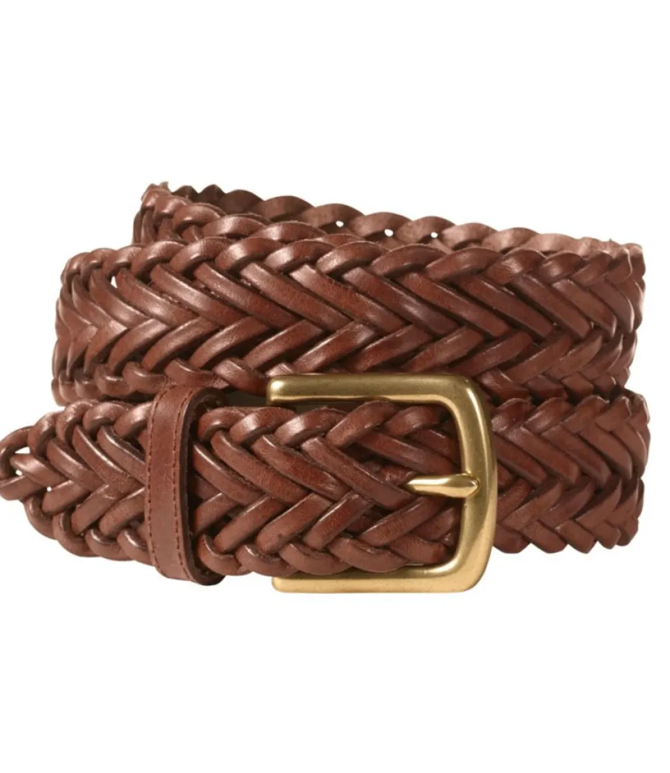 Best L.L.Bean "Men's Essential Braided Leather Belt"