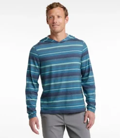 Store L.L.Bean "Men's Everyday SunSmart® Tee, Long-Sleeve Hoodie Stripe" IronBlueStripe