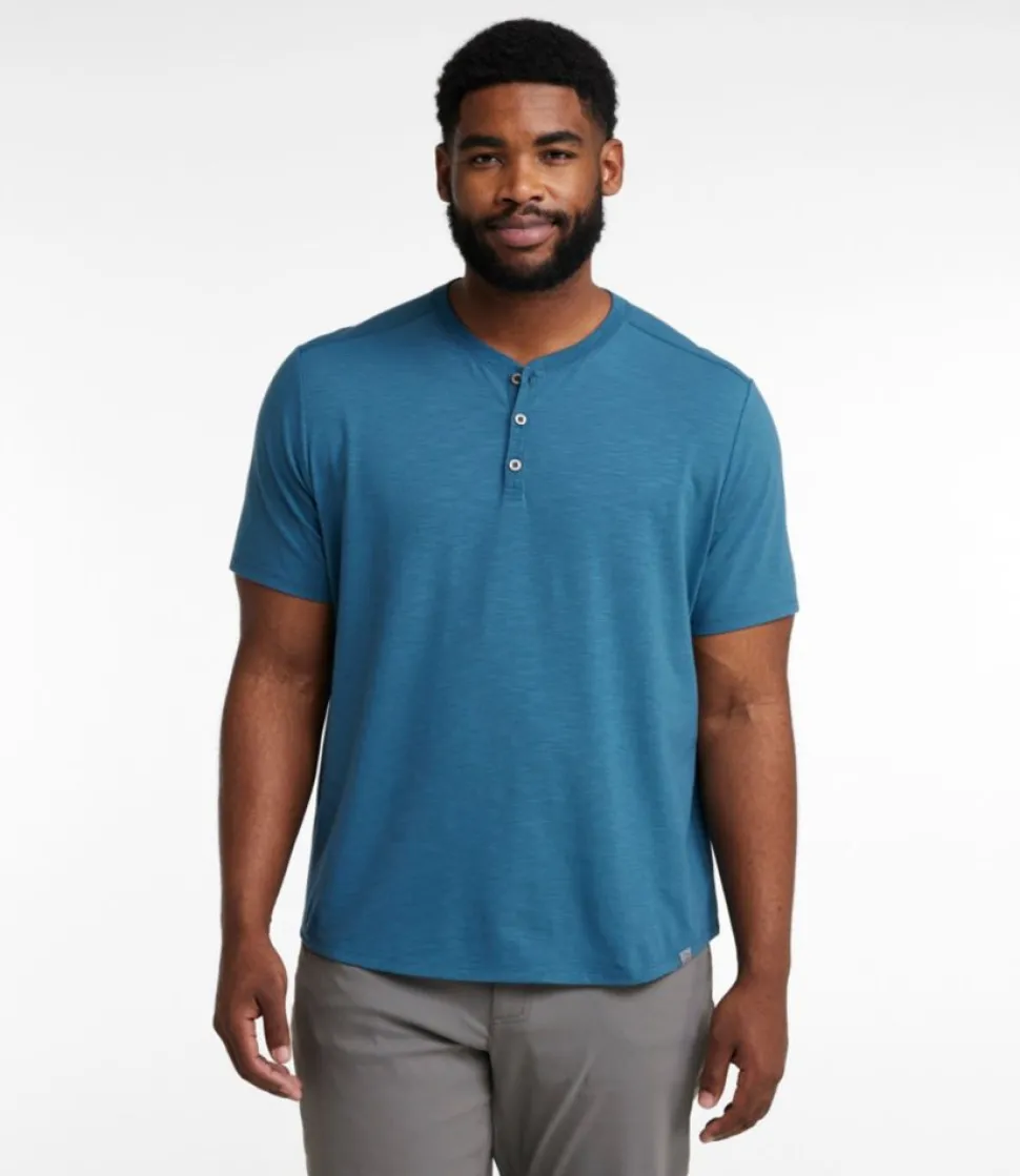 Online L.L.Bean "Men's Explorer Slub Tee, Short-Sleeve Henley"