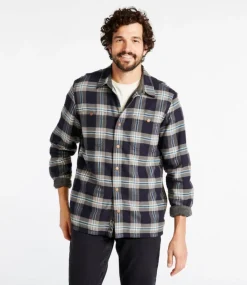 Shop L.L.Bean "Men's Fleece-Lined Flannel Shirt, Snap Front, Slightly Fitted"