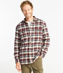 Sale L.L.Bean "Men's Fleece-Lined Flannel Shirt, Traditional Fit"