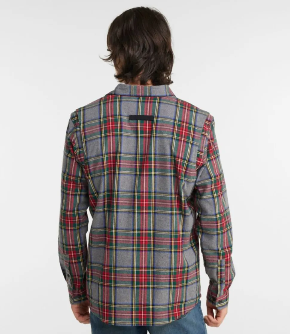 Fashion L.L.Bean "Men's Heritage Scotch Plaid Flannel Shirt, Slightly Fitted Untucked Fit"