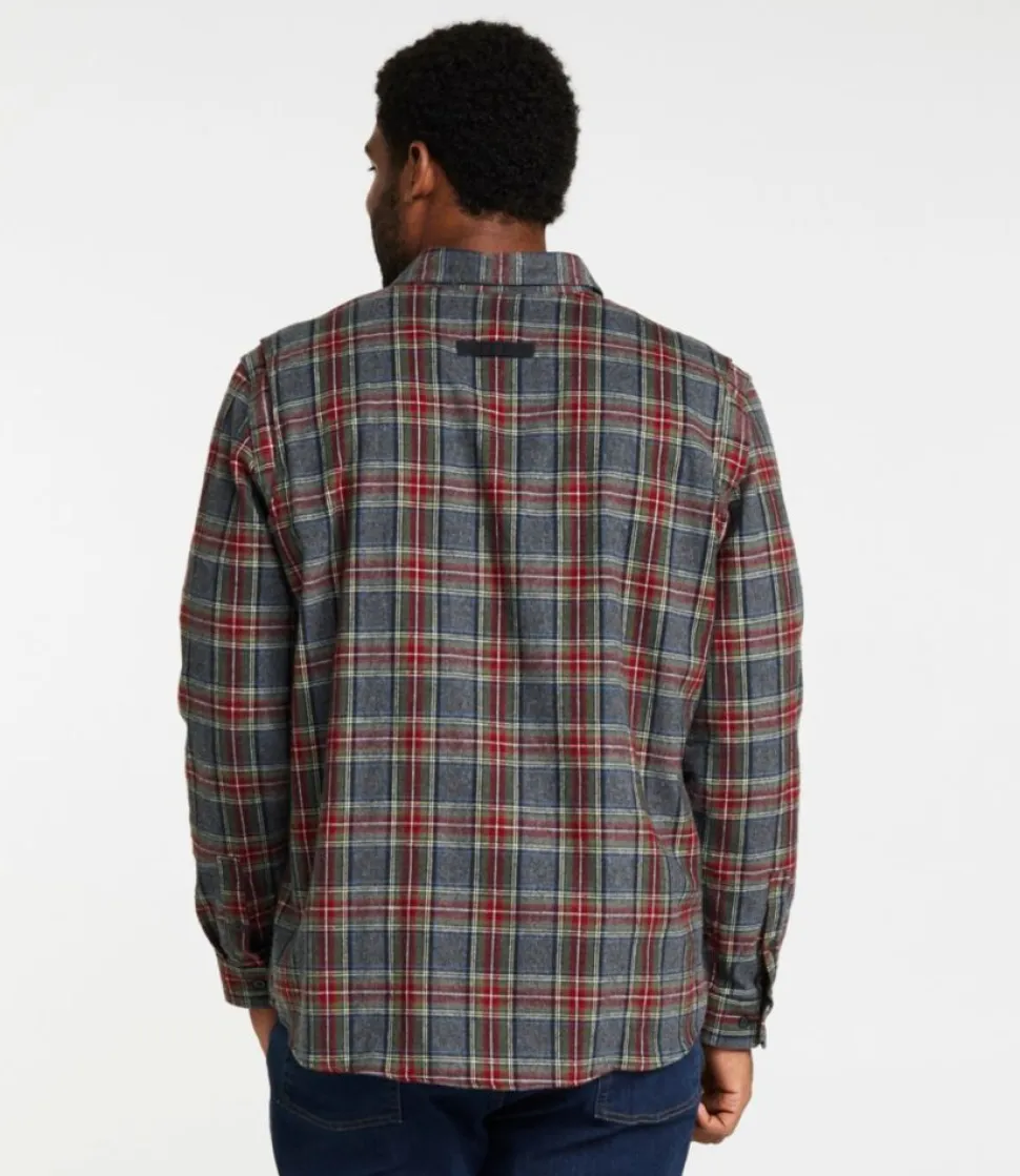 Fashion L.L.Bean "Men's Heritage Scotch Plaid Flannel Shirt, Slightly Fitted Untucked Fit"