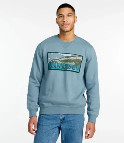 Cheap L.L.Bean "Men's Katahdin Iron Works® Sweatshirt, Crewneck, Graphic" LightMahogany/OutdoorEquipment