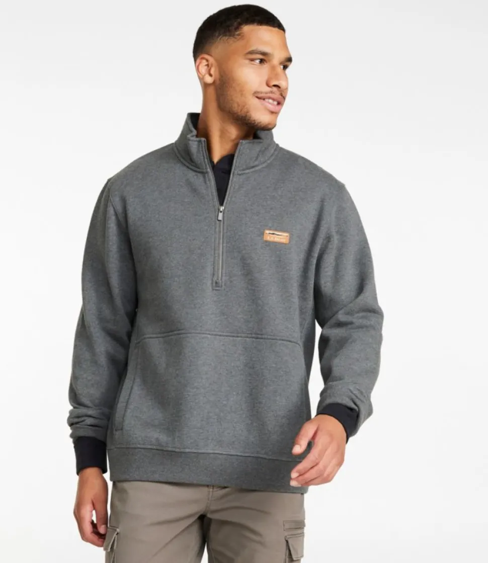 Fashion L.L.Bean "Men's Katahdin Iron Works® Half-Zip Sweatshirt, Utility"