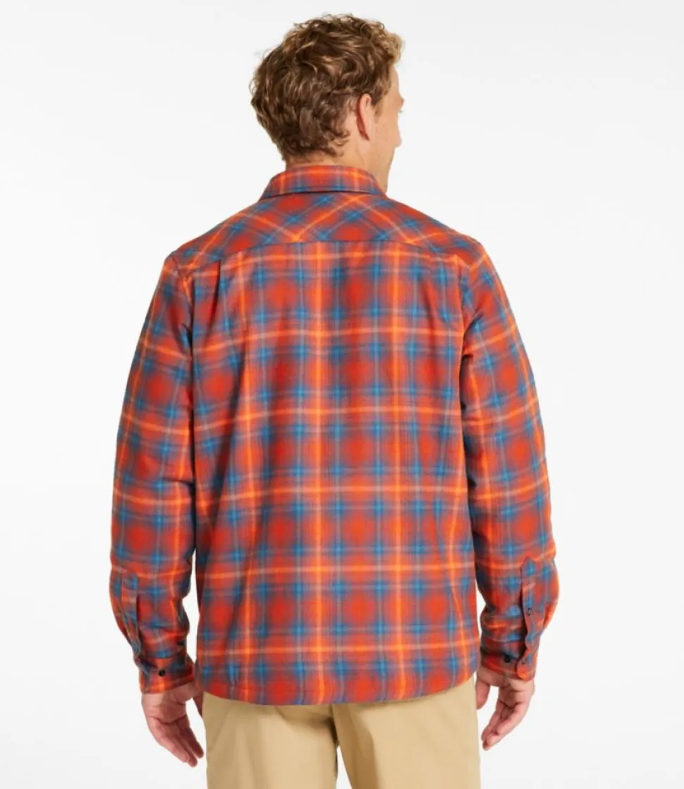 Hot L.L.Bean "Men's Katahdin Performance Flannel Shirt-Jacket, Hi-Pile Fleece-Lined Plaid"