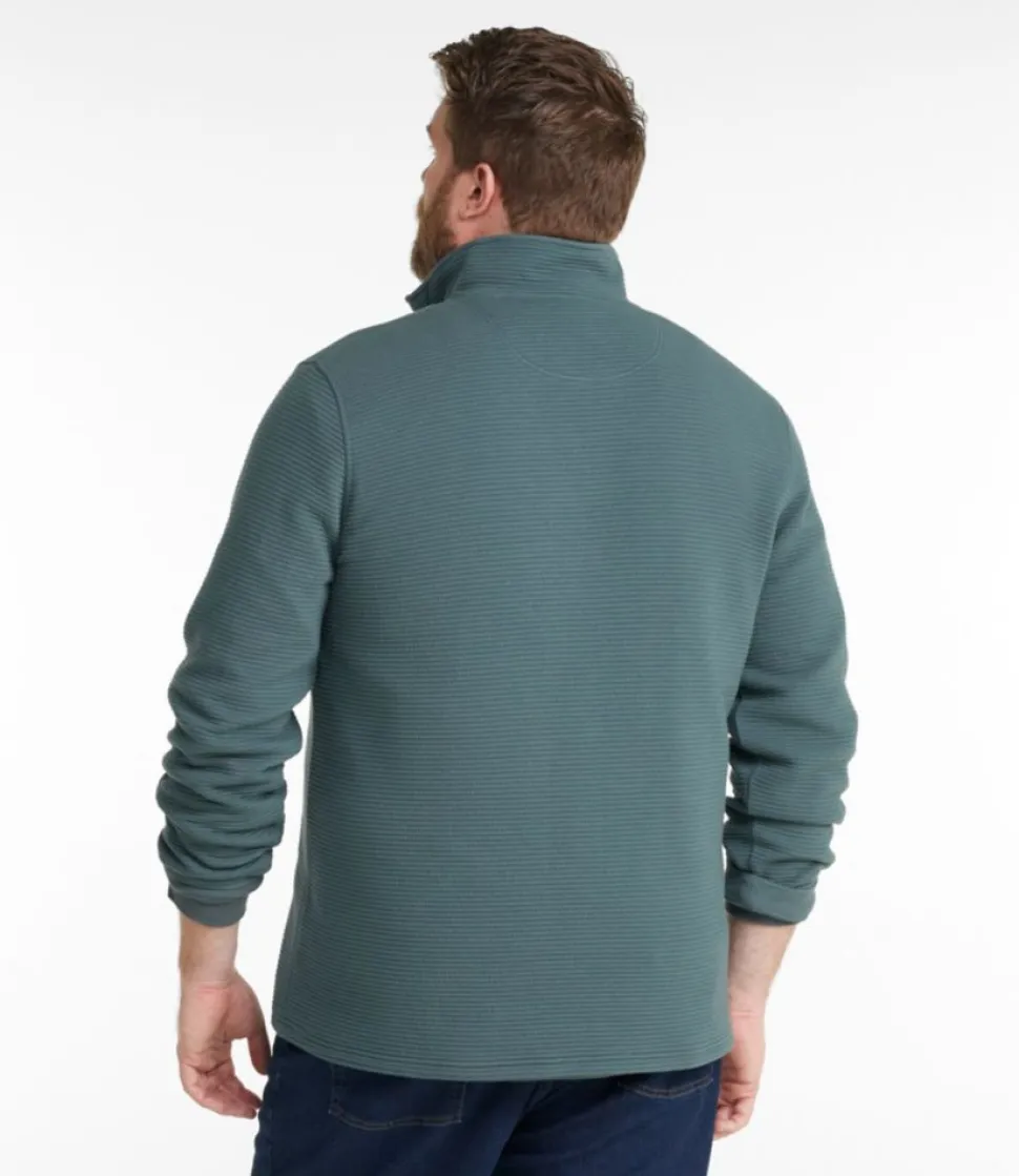 Outlet L.L.Bean "Men's Lakewashed Double-Knit Quarter-Zip Pullover"