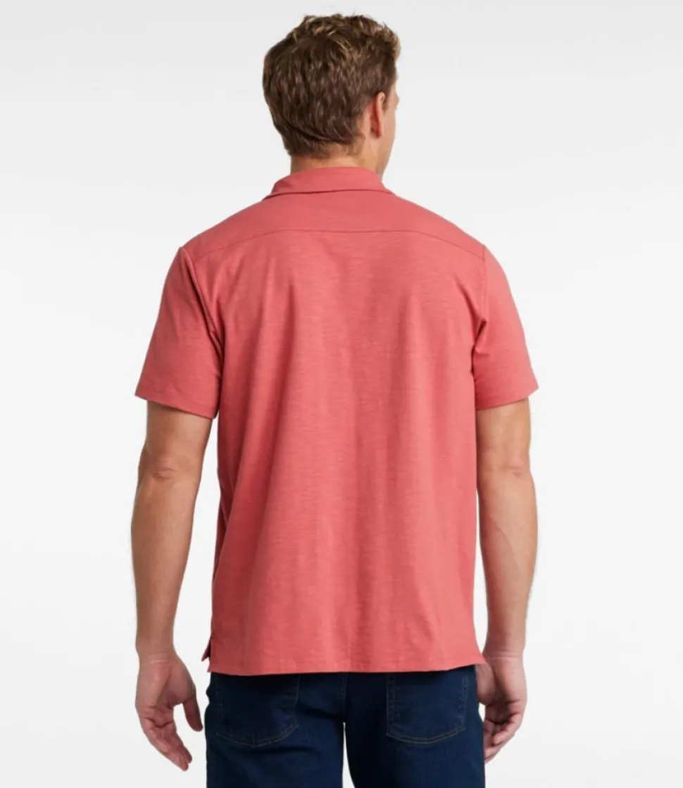 Best Sale L.L.Bean "Men's Lakewashed Performance Shirts, Button-Front Shirt, Short-Sleeve"