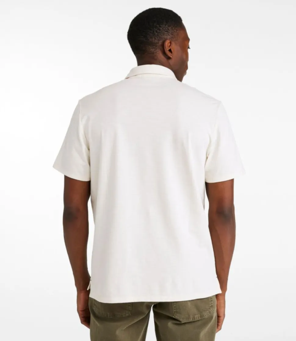 Best Sale L.L.Bean "Men's Lakewashed Performance Polo, Short-Sleeve" ChalkBlue