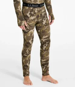 New L.L.Bean "Men's Heavyweight Base Layer Pant, Print" KelpGreenCamo
