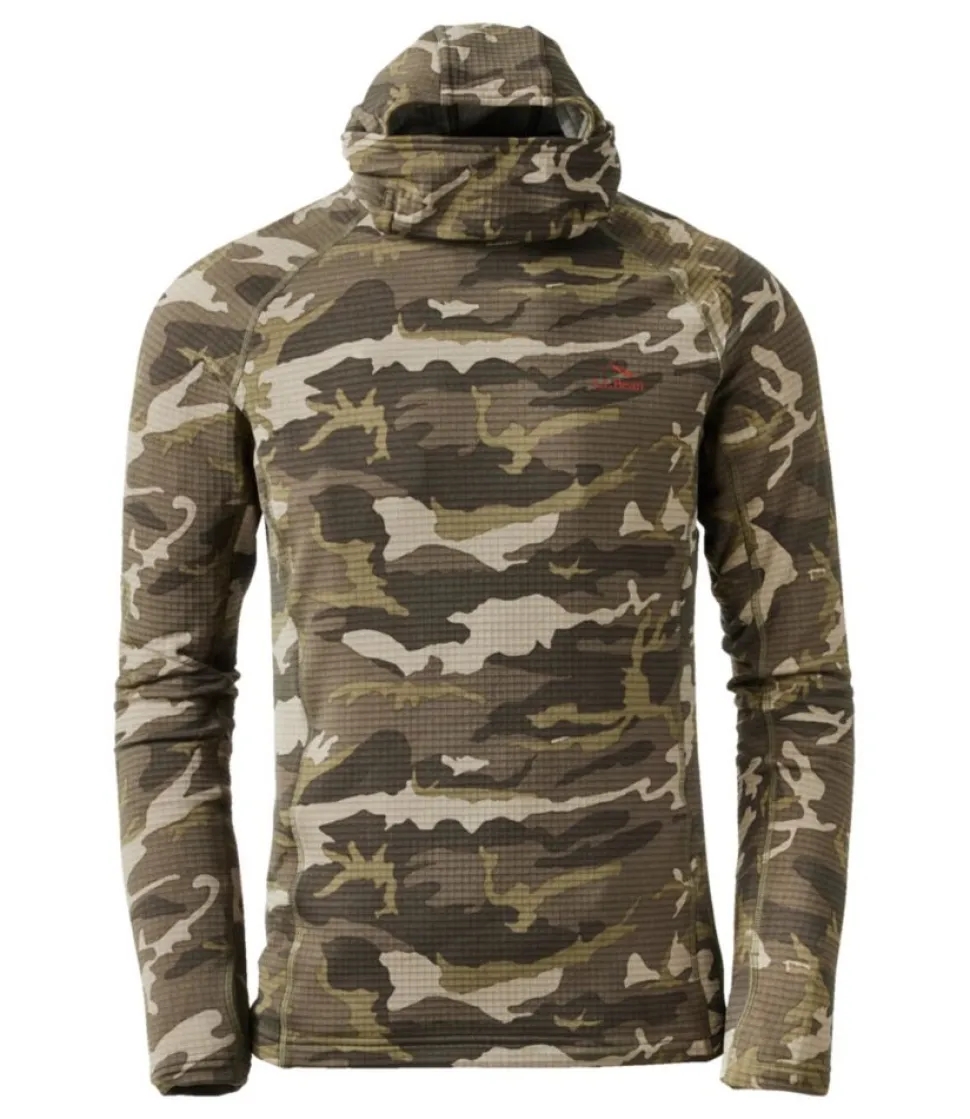 New L.L.Bean "Men's Heavyweight Base Layer Hoodie, Print" KelpGreenCamo