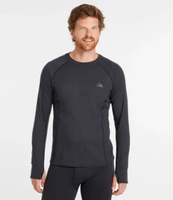 Clearance L.L.Bean "Men's Midweight Base Layer Crew, Long Sleeve" MarineBlue