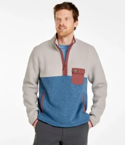Outlet L.L.Bean "Men's Sweater Fleece Sherpa Hybrid Pullover"