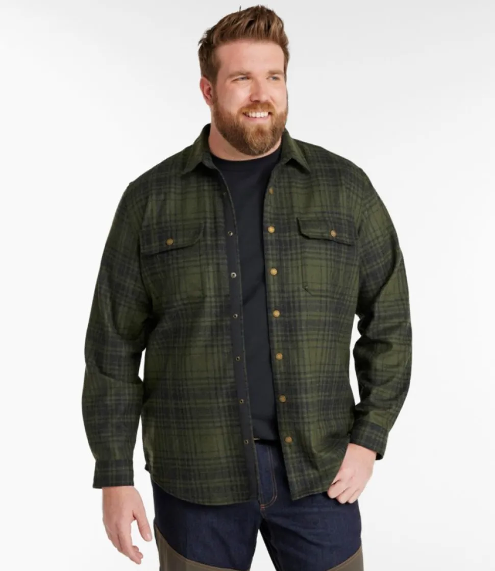 Flash Sale L.L.Bean "Men's Maine Guide Lightweight Merino Wool Field Shirt, Plaid"