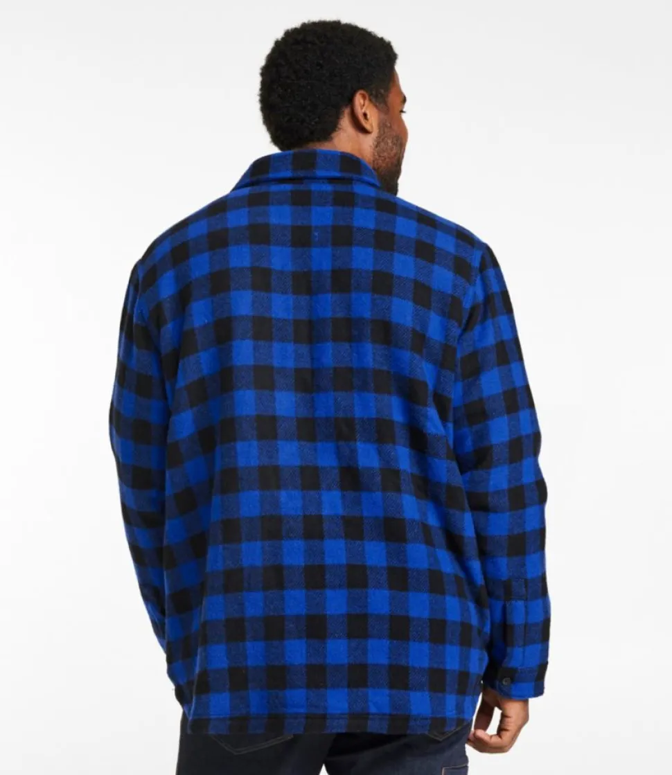 Fashion L.L.Bean "Men's Maine Guide Sherpa Lined Wool Shirt"