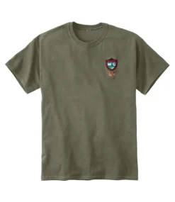 Shop L.L.Bean "Men's Maine Inland Fisheries and Wildlife Tee, White-Tailed Deer" MilitaryGreen