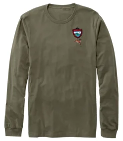 Best L.L.Bean "Men's MIF&W Tee, Long-Sleeve White-Tailed Deer" MilitaryGreen