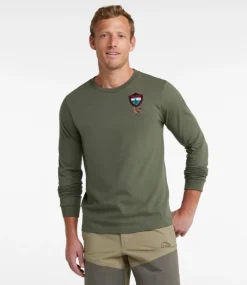 Best L.L.Bean "Men's MIF&W Tee, Long-Sleeve White-Tailed Deer" MilitaryGreen