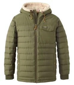 Cheap L.L.Bean "Men's Mountain Classic Down Hooded Jacket, Sherpa-Lined"