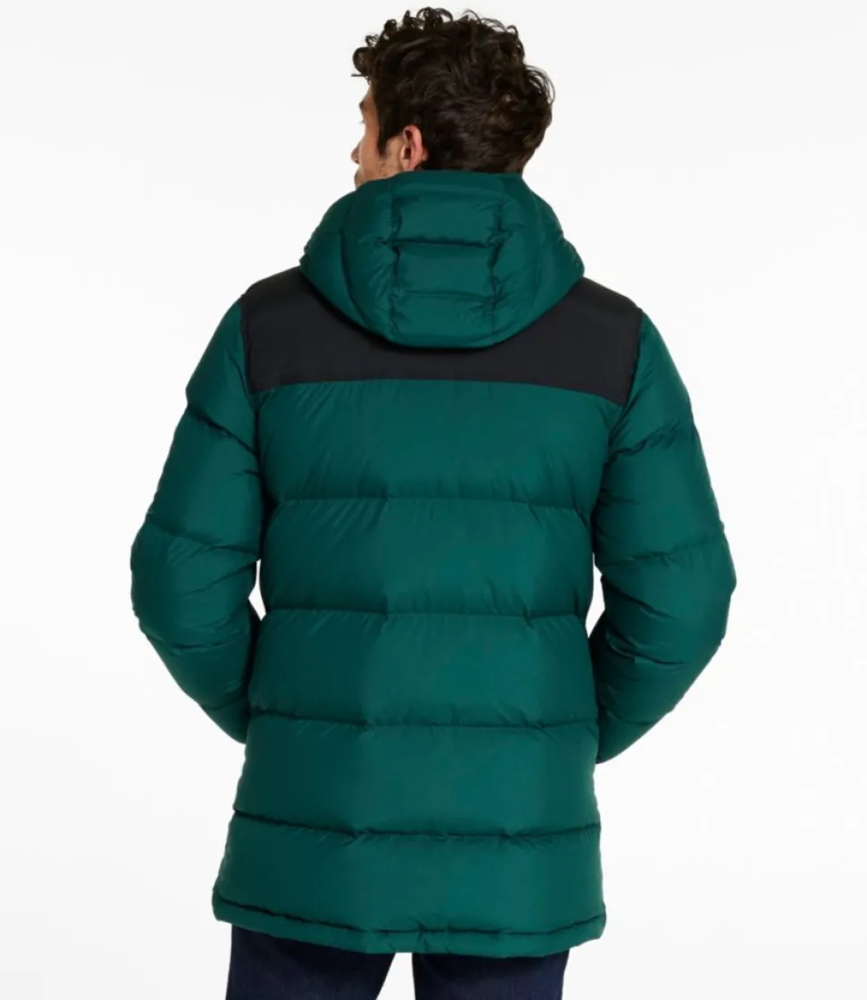 Online L.L.Bean "Men's Mountain Classic Down Parka, Colorblock" DarkPine/Black