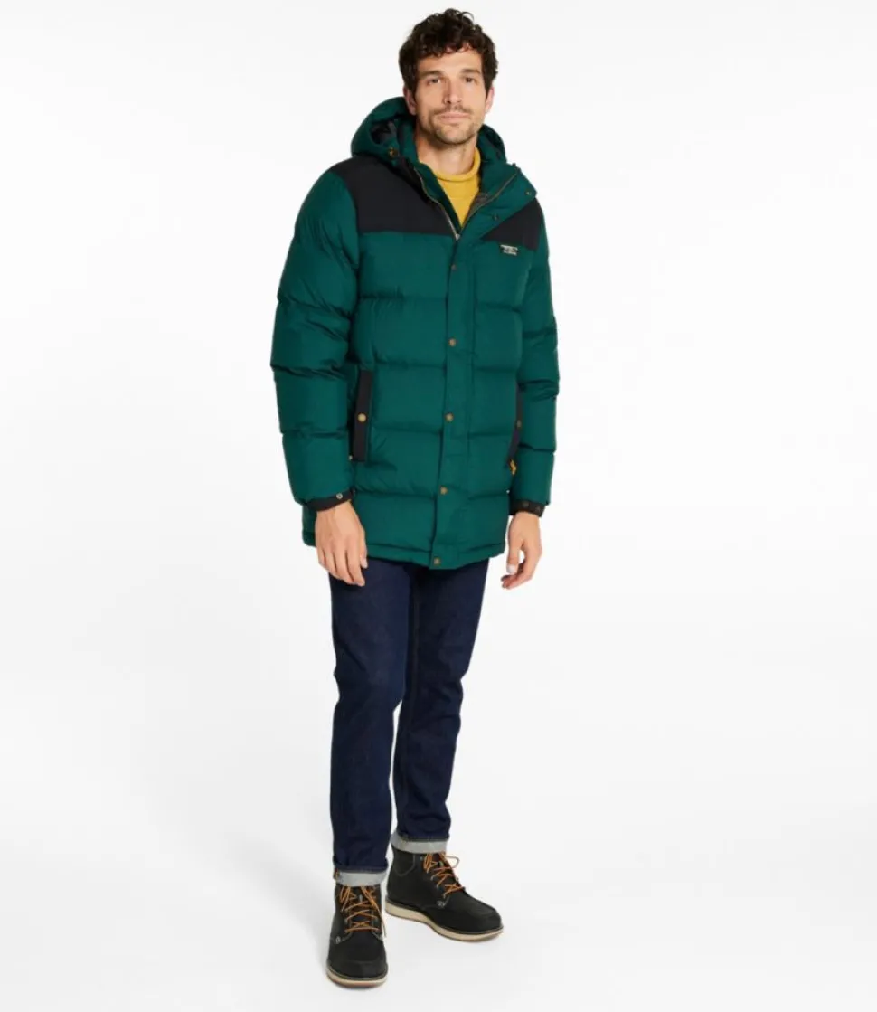 Online L.L.Bean "Men's Mountain Classic Down Parka, Colorblock" DarkPine/Black