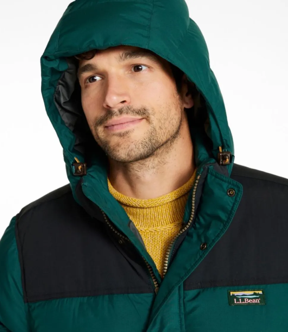 Online L.L.Bean "Men's Mountain Classic Down Parka, Colorblock" DarkPine/Black