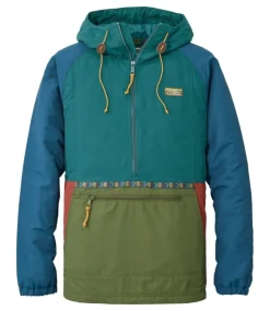 Clearance L.L.Bean "Men's Mountain Classic Insulated Anorak, Multi-Color" Spruce/TuscanOlive