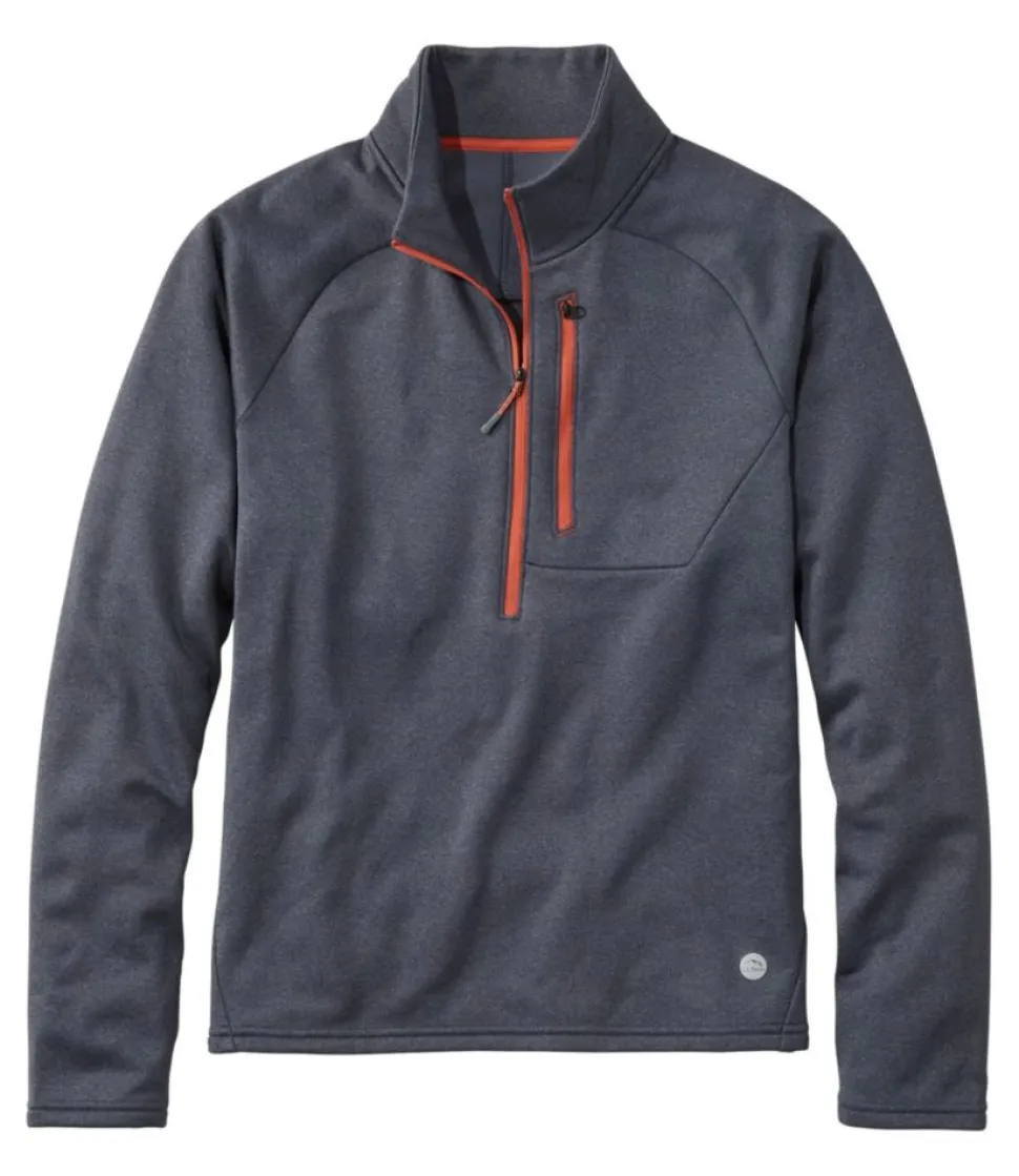 Discount L.L.Bean "Men's Mountain Fleece, Half-Zip" CarbonNavy