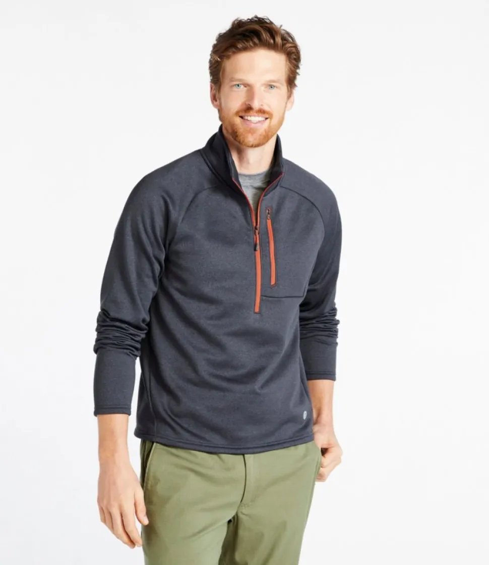 Discount L.L.Bean "Men's Mountain Fleece, Half-Zip" CarbonNavy