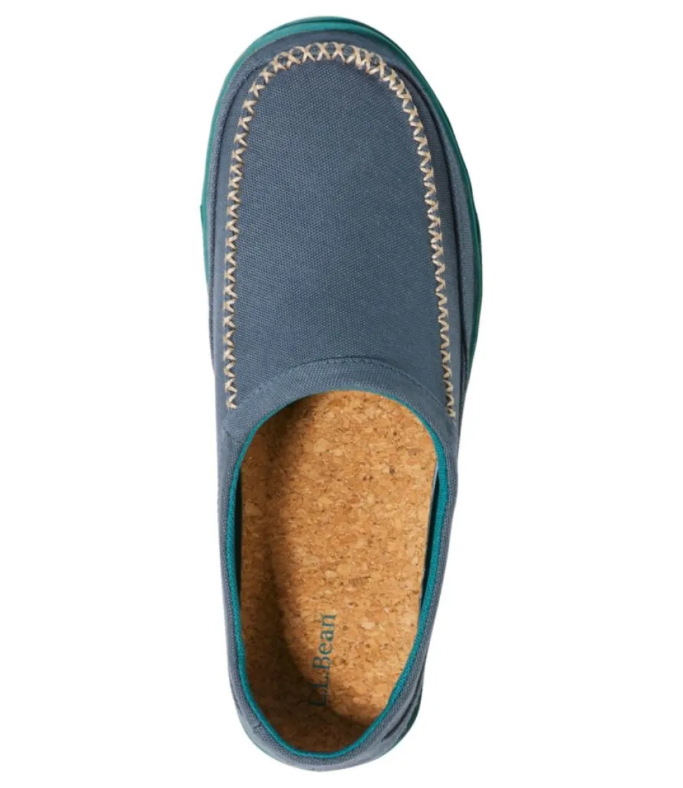 Outlet L.L.Bean "Men's Mountain Slipper Scuffs, Canvas" RangeleyBlue