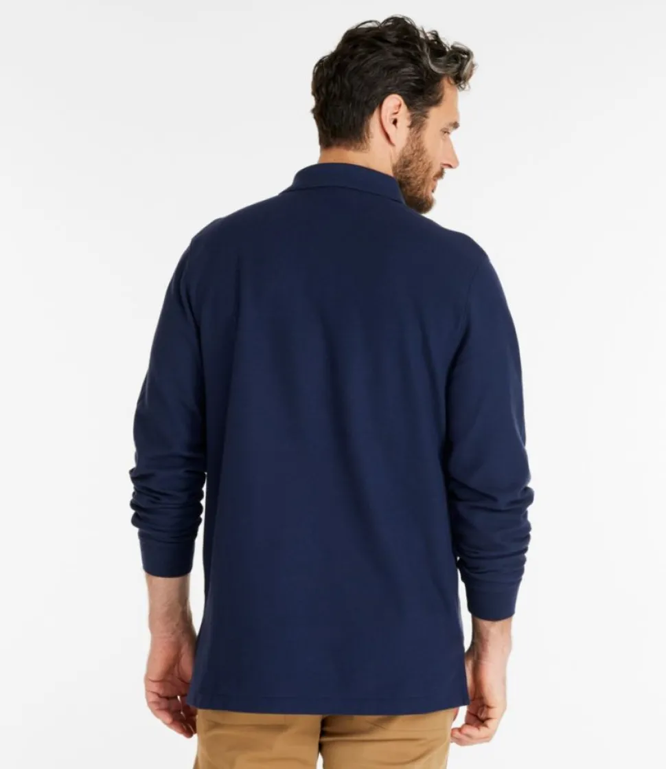 Cheap L.L.Bean "Men's Premium Double L® Polo, Long-Sleeve Without Pocket"