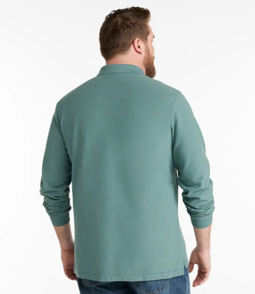 Cheap L.L.Bean "Men's Premium Double L® Polo, Long-Sleeve Without Pocket"