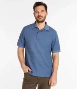 Best Sale L.L.Bean "Men's Premium Double L® Polo Banded, Short-Sleeve Without Pocket"